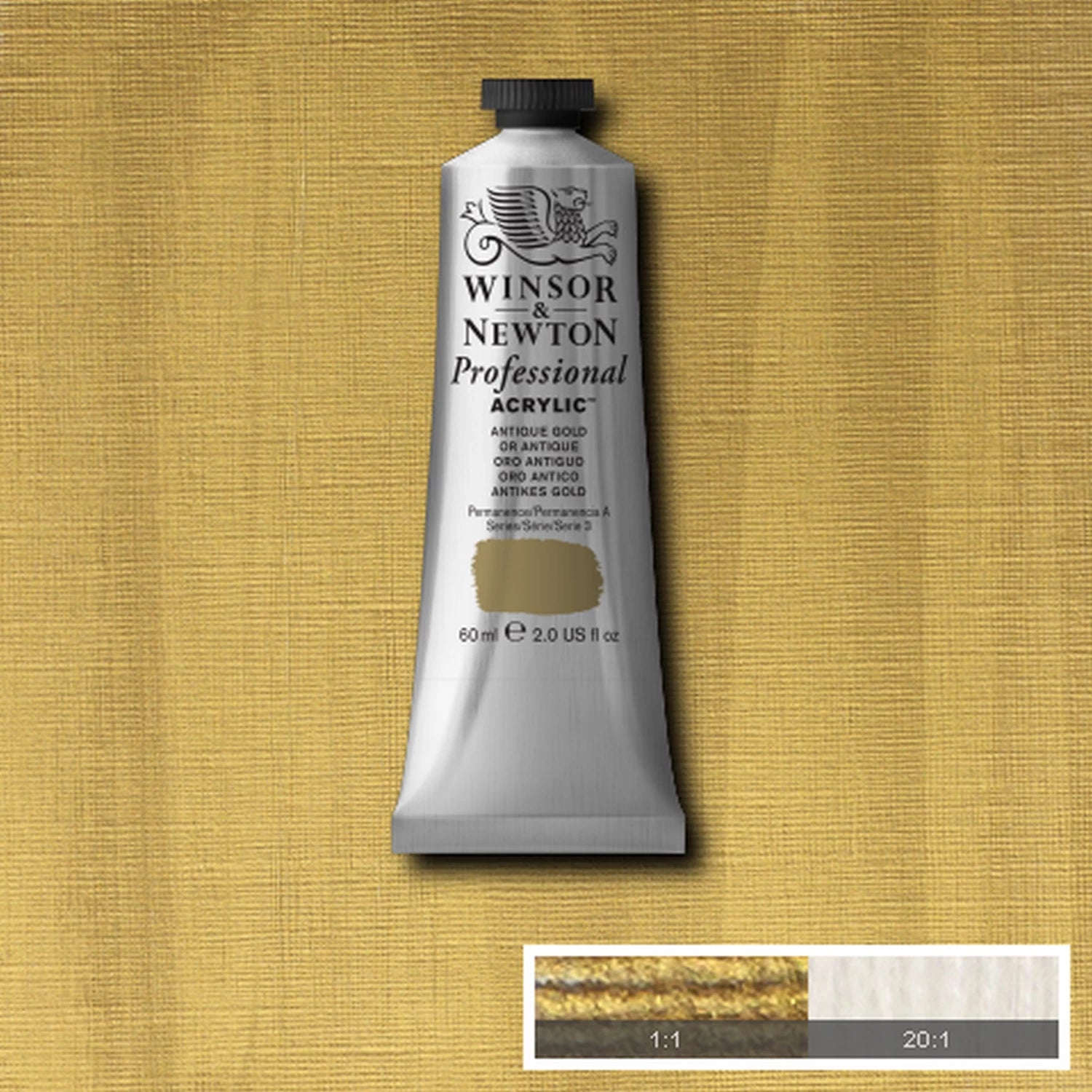 W&N PROF. ACRYLFARBE 60ML TUBE ANTIK GOLD