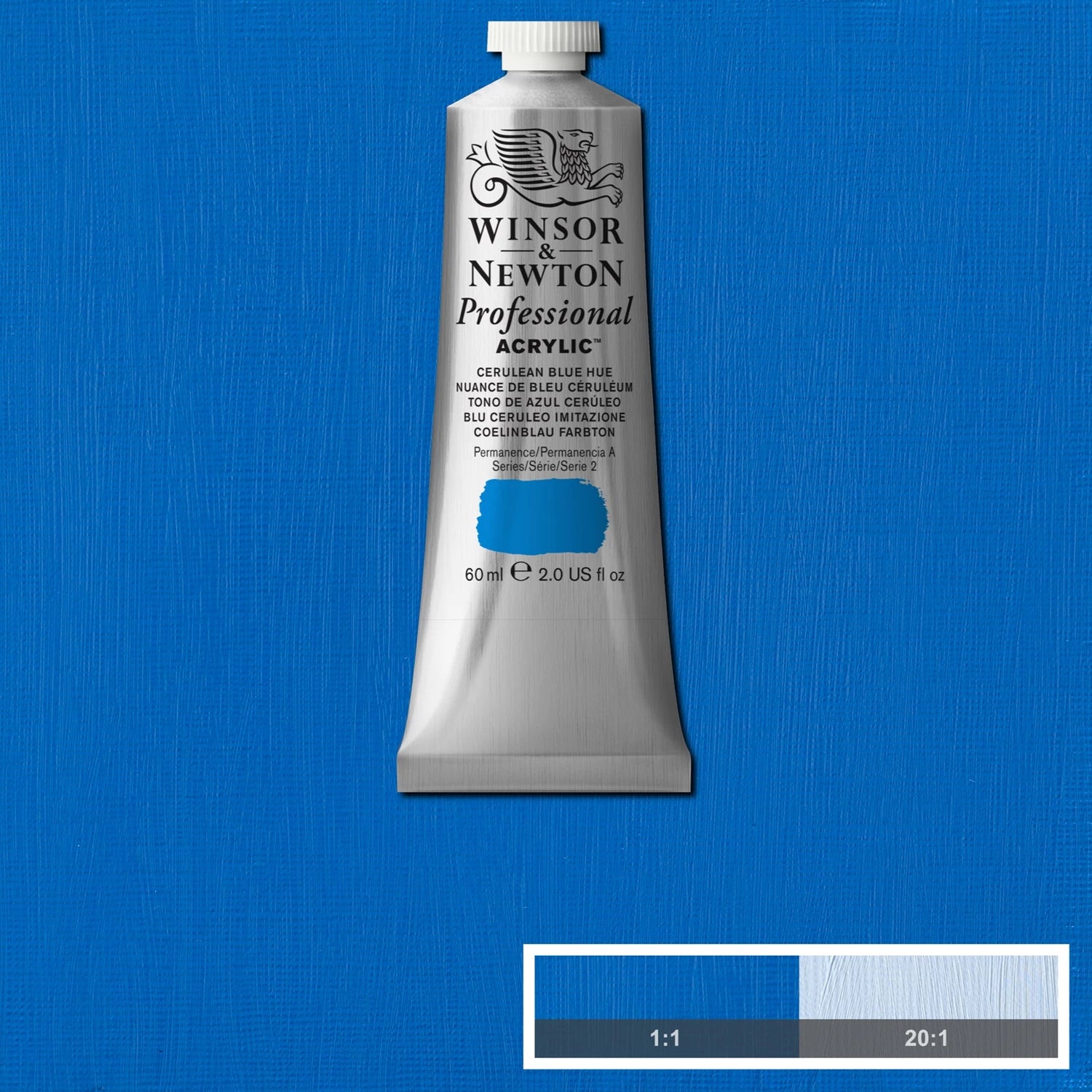 W&N PROF. ACRYLFARBE 60ML TUBE CÖLINBLAU FARBTON