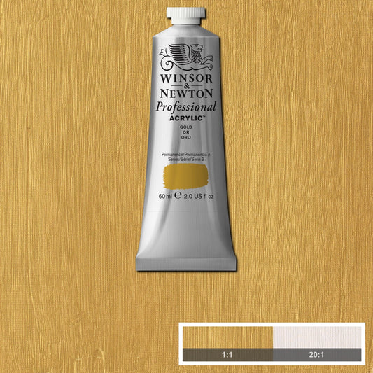 W&N PROF. ACRYLFARBE 60ML TUBE GOLD