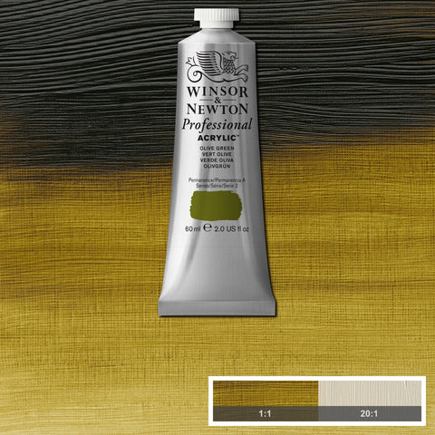 W&N PROF. ACRYLFARBE 60ML TUBE OLIVGRÜN