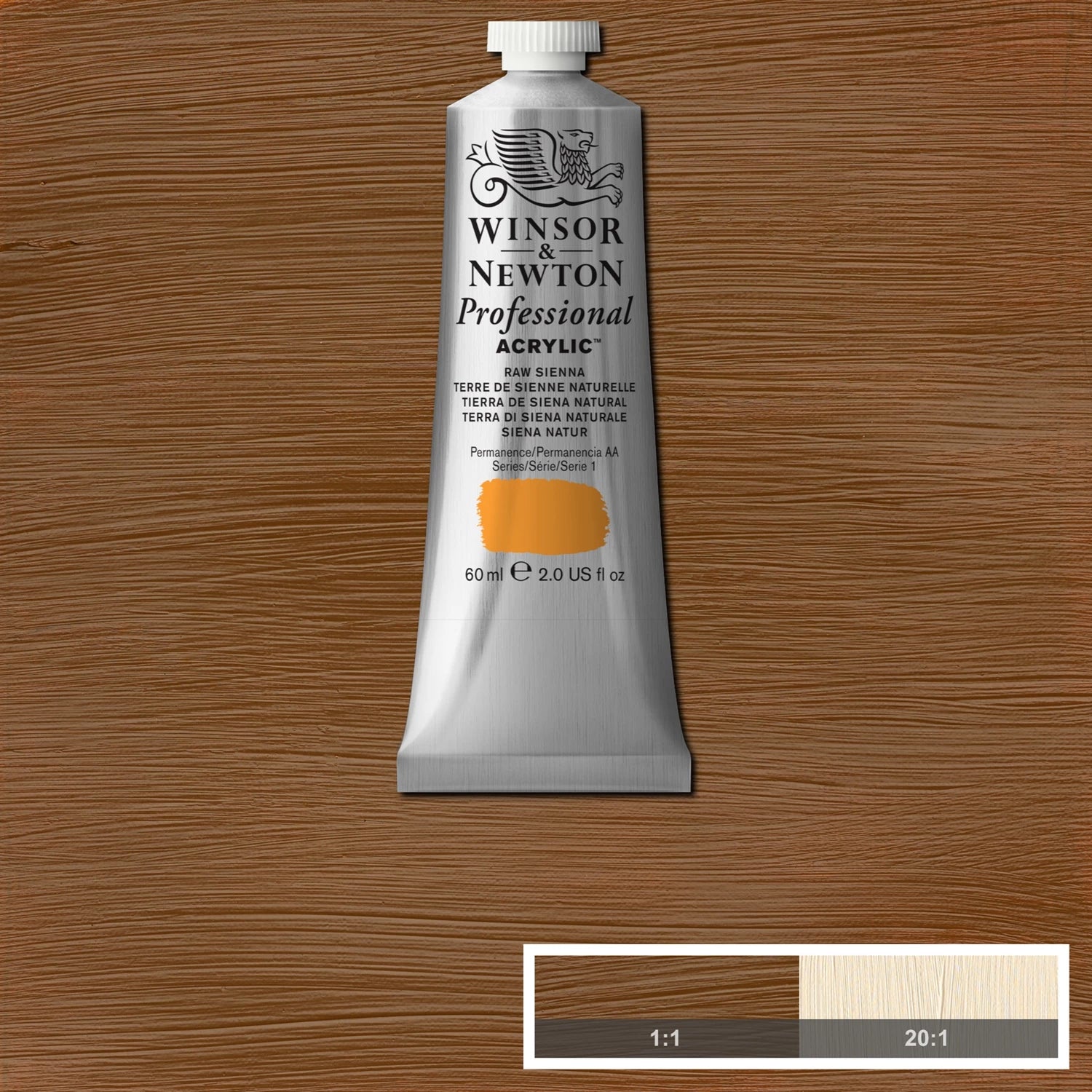 W&N PROF. ACRYLFARBE 60ML TUBE SIENA NATUR