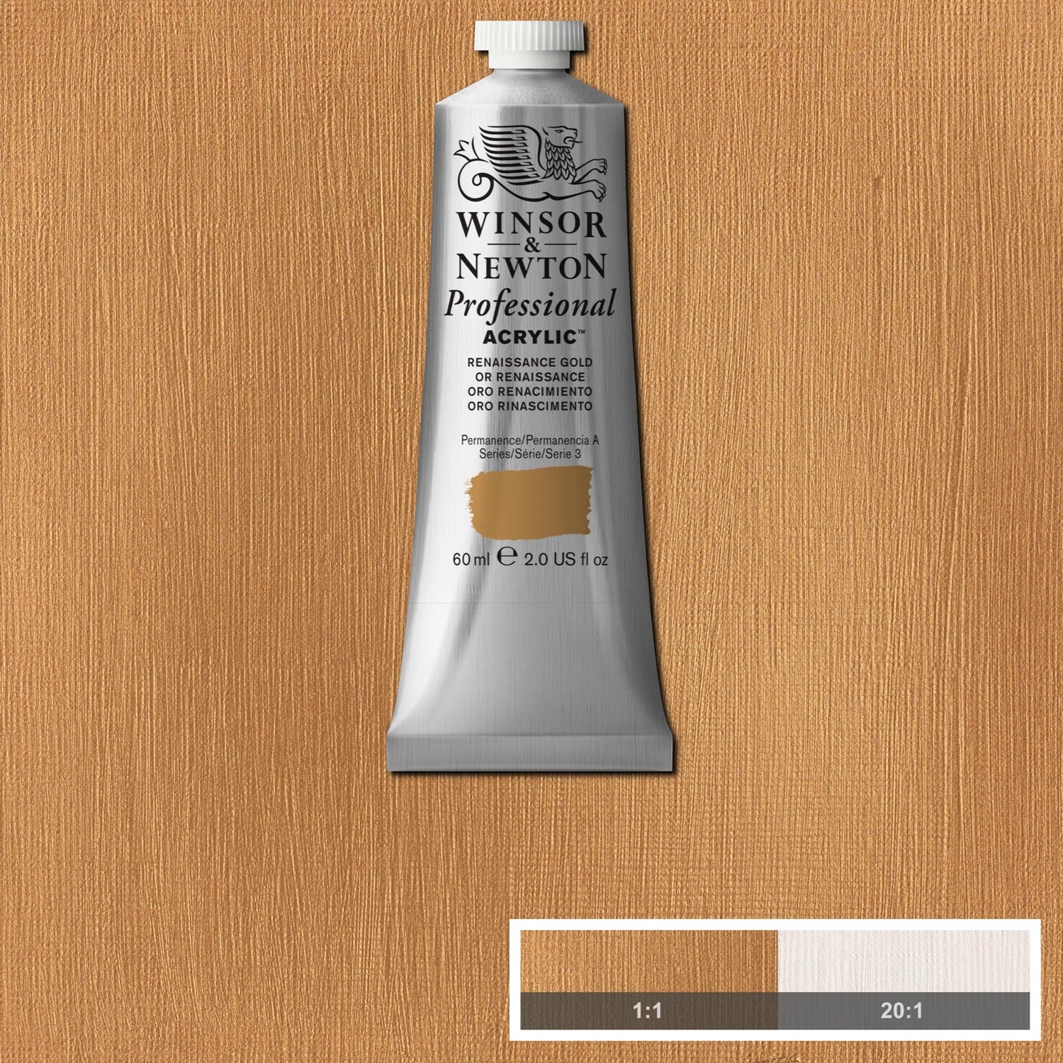 W&N PROF. ACRYLFARBE 60ML TUBE RENAISSANCE GOLD