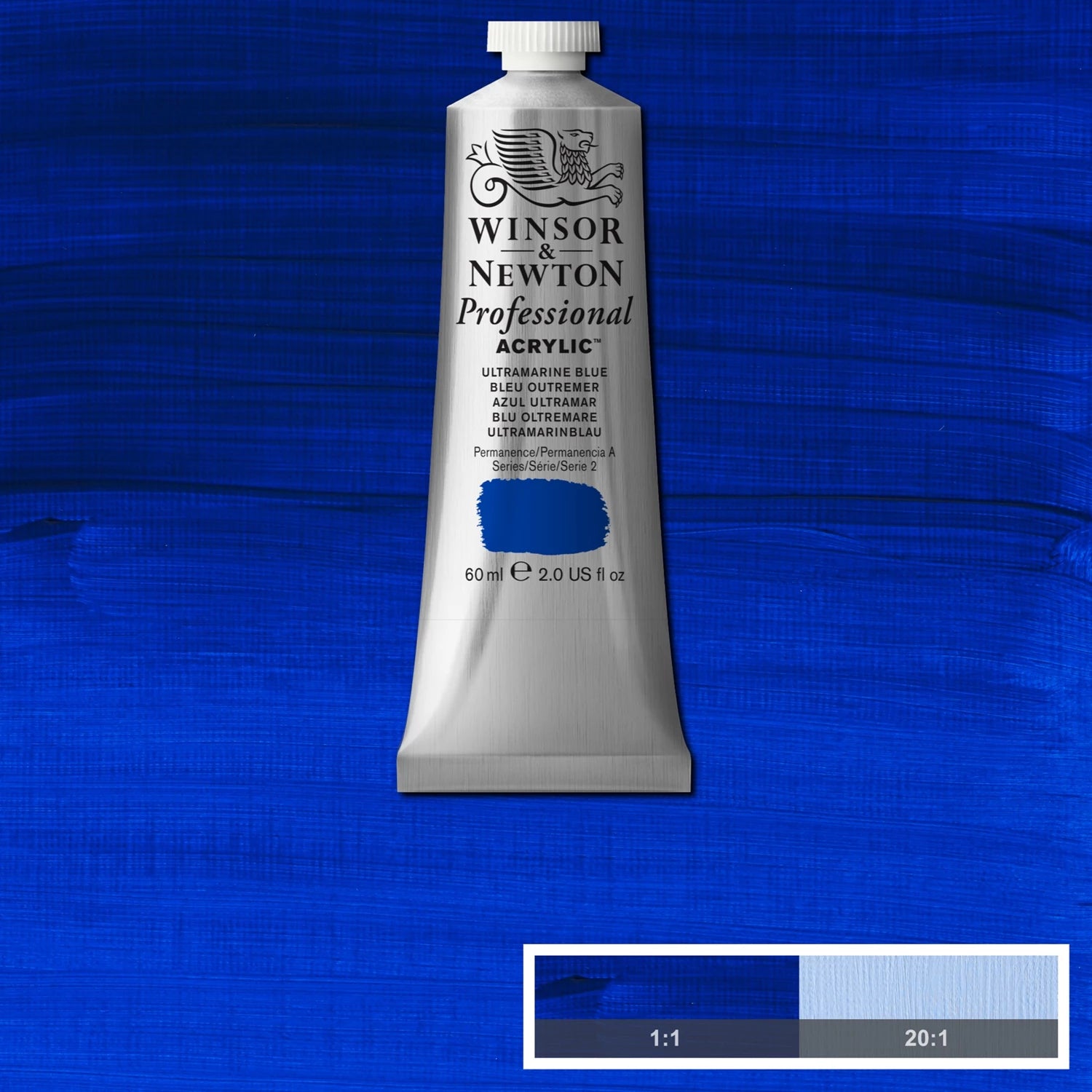 W&N PROF. ACRYLFARBE 60ML TUBE ULTRAMARINBLAU