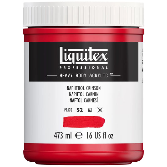 LQX PROF. HEAVY BODY ACRYLFARBE 473ML TOPF NAPHTHOLROT KARMI