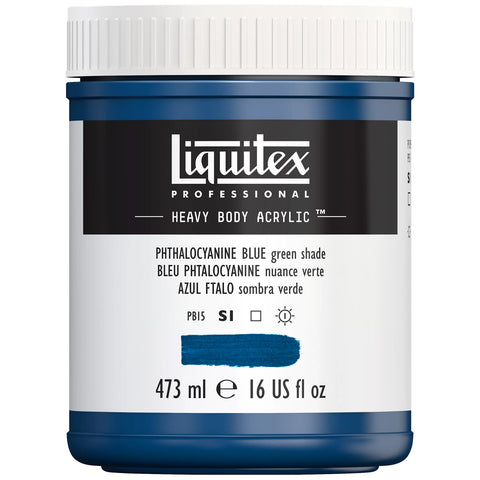 LQX PROF. HEAVY BODY ACRYLFARBE 473ML TOPF PHTHALOBLAU (GRÜN