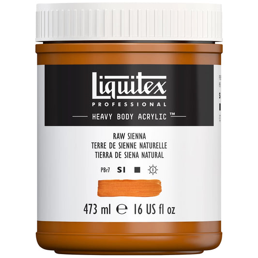 LQX PROF. HEAVY BODY ACRYLFARBE 473ML TOPF SIENA NATUR