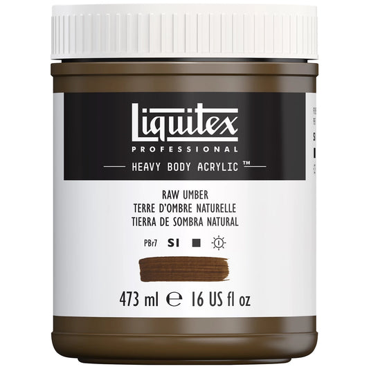 LQX PROF. HEAVY BODY ACRYLFARBE 473ML TOPF UMBRA NATUR