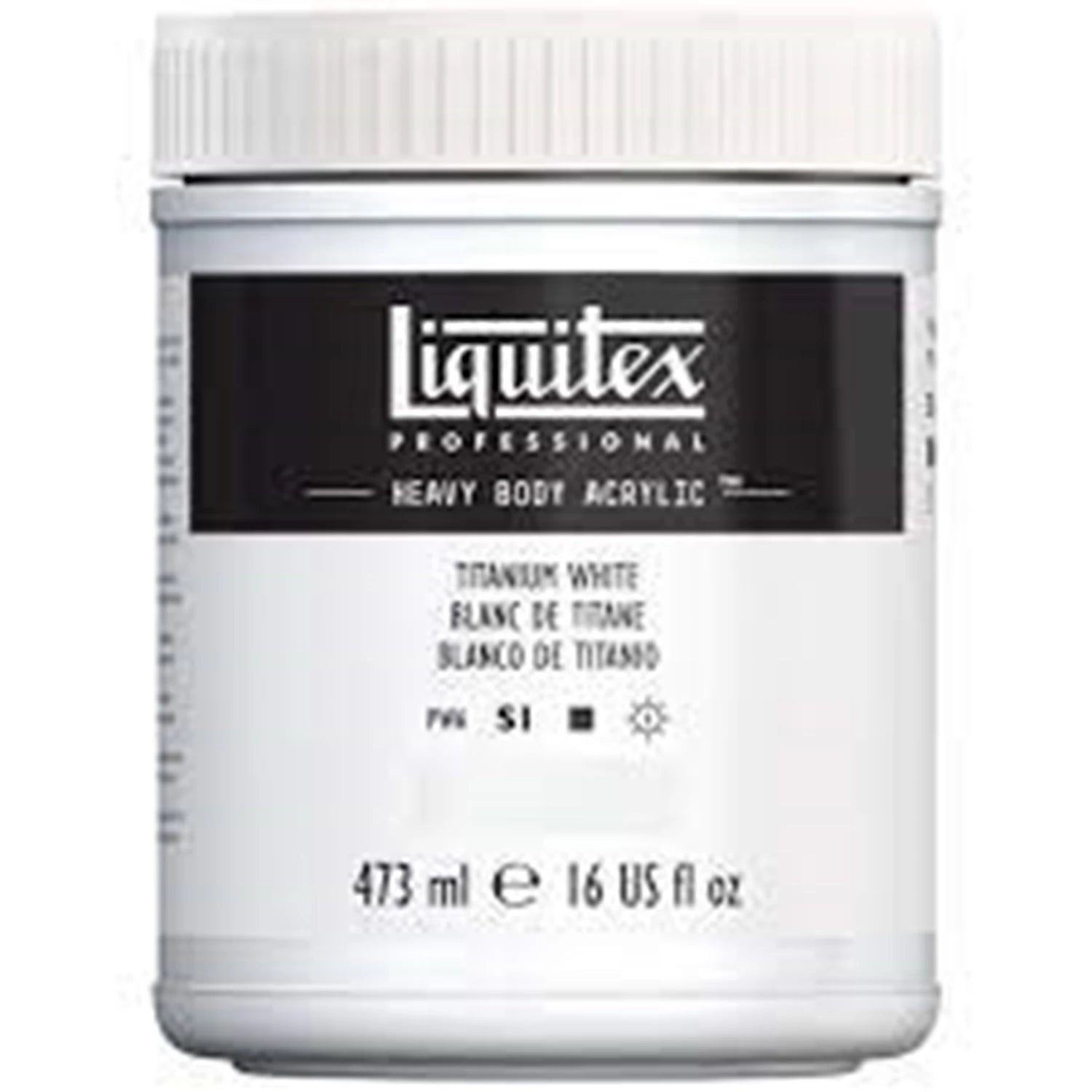 LQX PROF. HEAVY BODY ACRYLFARBE 473ML TOPF TITANWEISS