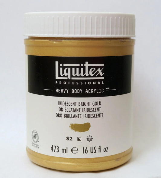 LQX PROF. HEAVY BODY ACRYLFARBE 473ML TOPF IRISIERENDES GOLD