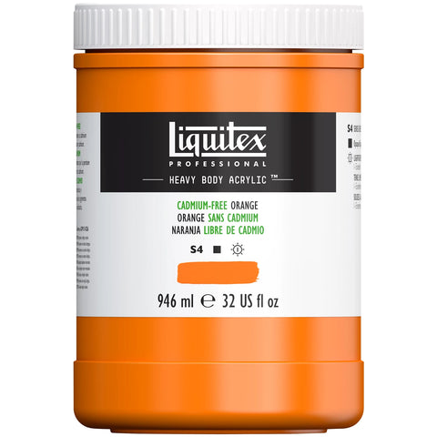 LQX PROF. HEAVY BODY ACRYLFARBE 946ML TOPF KADMIUMFREI ORANG