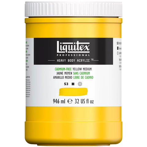 LQX PROF. HEAVY BODY ACRYLFARBE 946ML TOPF KADMIUMFREI GELFB