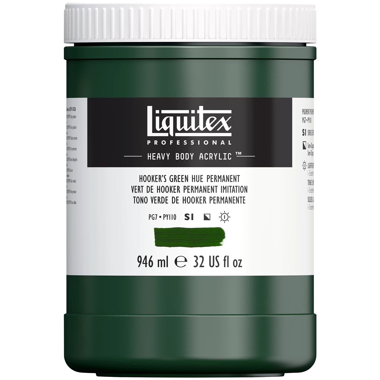 LQX PROF. HEAVY BODY ACRYLFARBE 946ML TOPF HOOKER'S GRÜN FAR