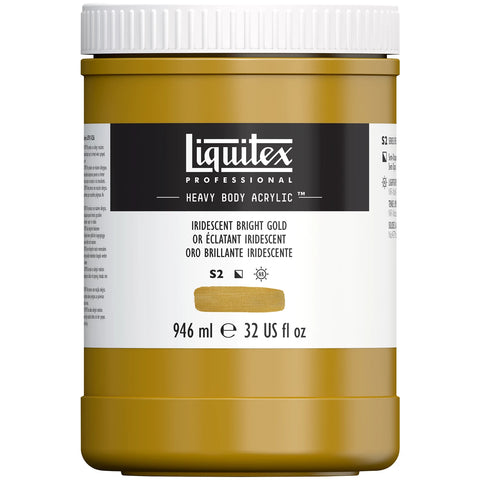 LQX PROF. HEAVY BODY ACRYLFARBE 946ML TOPF IRISIERENDES GOLD