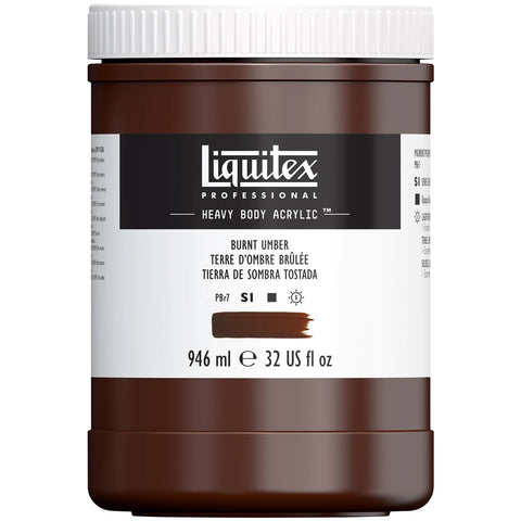 LQX PROF. HEAVY BODY ACRYLFARBE 946ML TOPF UMBRA GEBRANNT