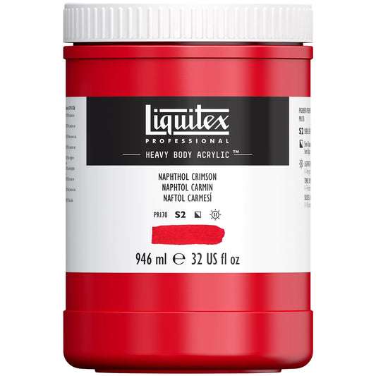 LQX PROF. HEAVY BODY ACRYLFARBE 946ML TOPF NAPHTHOLROT KARMI