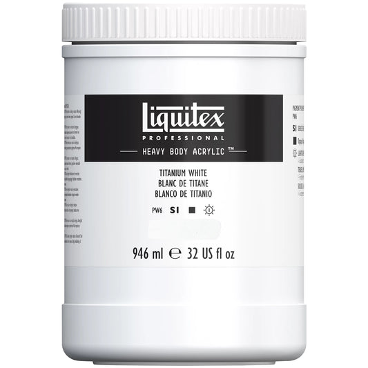 LQX PROF. HEAVY BODY ACRYLFARBE 946ML TOPF TITANWEISS