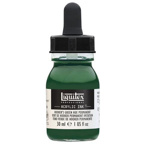 LQX PROF. ACRYLIC INK 30ML FLASCHE HOOKER'S GRÜN FARBT PERMA