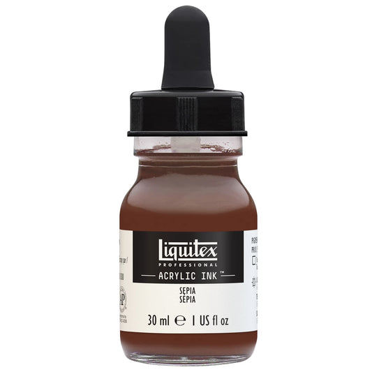 LQX PROF. ACRYLIC INK 30ML FLASCHE SEPIA