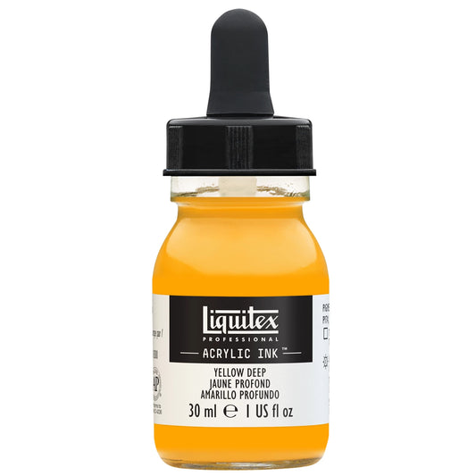 LQX PROF. ACRYLIC INK 30ML FLASCHE DUNKELGELB