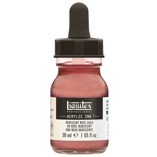 LQX PROF. ACRYLIC INK 30ML FLASCHE IRISIEREND ROSA GOLD