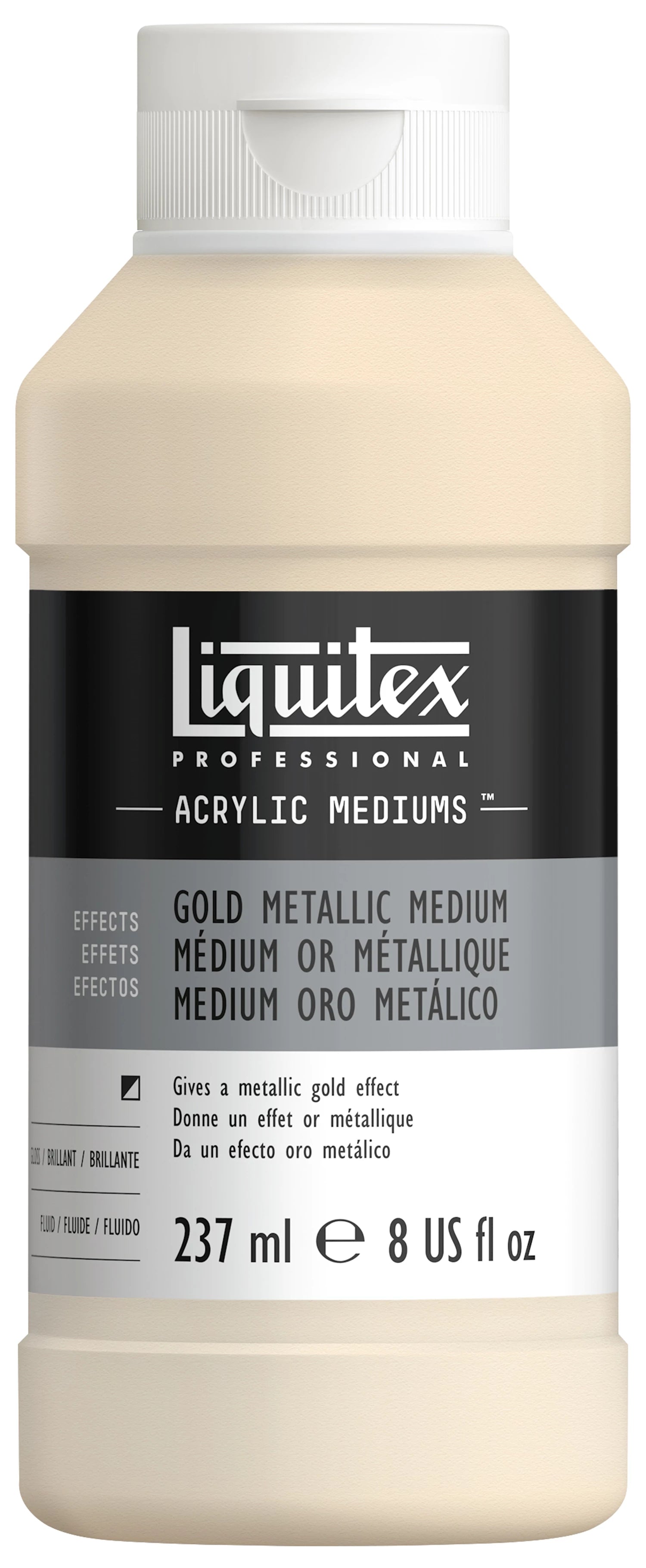 LQX ACRYL METALLIC GOLD MEDIUM 237ML