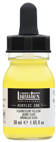 LQX PROF. ACRYLIC INK 30ML FLASCHE FLUO GELB