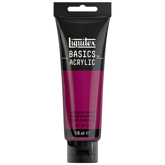 LQX BASICS ACRYLFARBE 118ML TUBE QUINACRIDONE MAGENTA