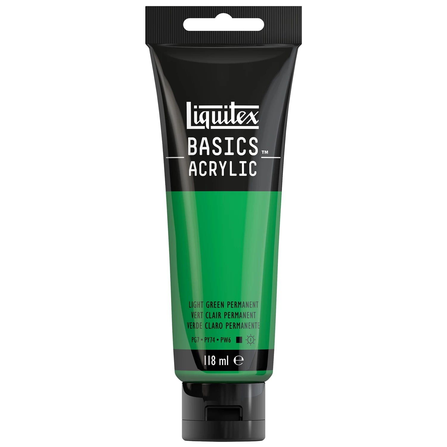 LQX BASICS ACRYLFARBE 118ML TUBE HELLGRÜN PERMANENT