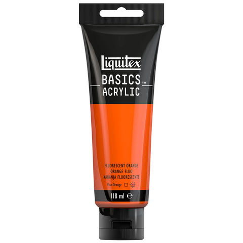 LQX BASICS ACRYLFARBE 118ML TUBE ORANGE FLUO