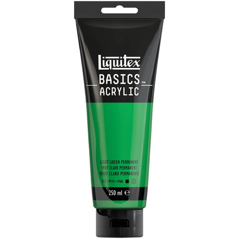 LQX BASICS ACRYLFARBE 250ML TUBE HELLGRÜN PERMANENT