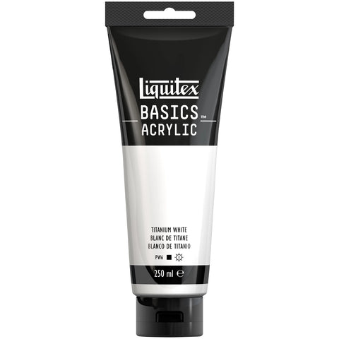 LQX BASICS ACRYLFARBE 250ML TUBE TITANWEISS