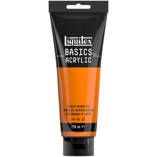 LQX BASICS ACRYLFARBE 250ML TUBE KADMIUMORANGE FARBTON