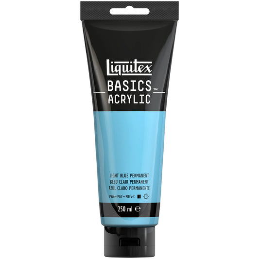 LQX BASICS ACRYLFARBE 250ML TUBE HELLBLAU PERMANENT