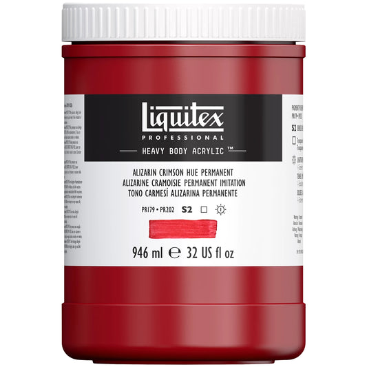 LQX PROF. HEAVY BODY ACRYLFARBE 946ML TOPF KARMESINROT PERMA