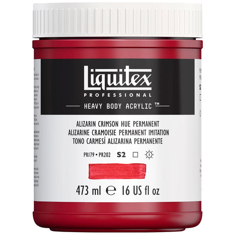 LQX PROF. HEAVY BODY ACRYLFARBE 473ML TUBE KARMESINROT PERM