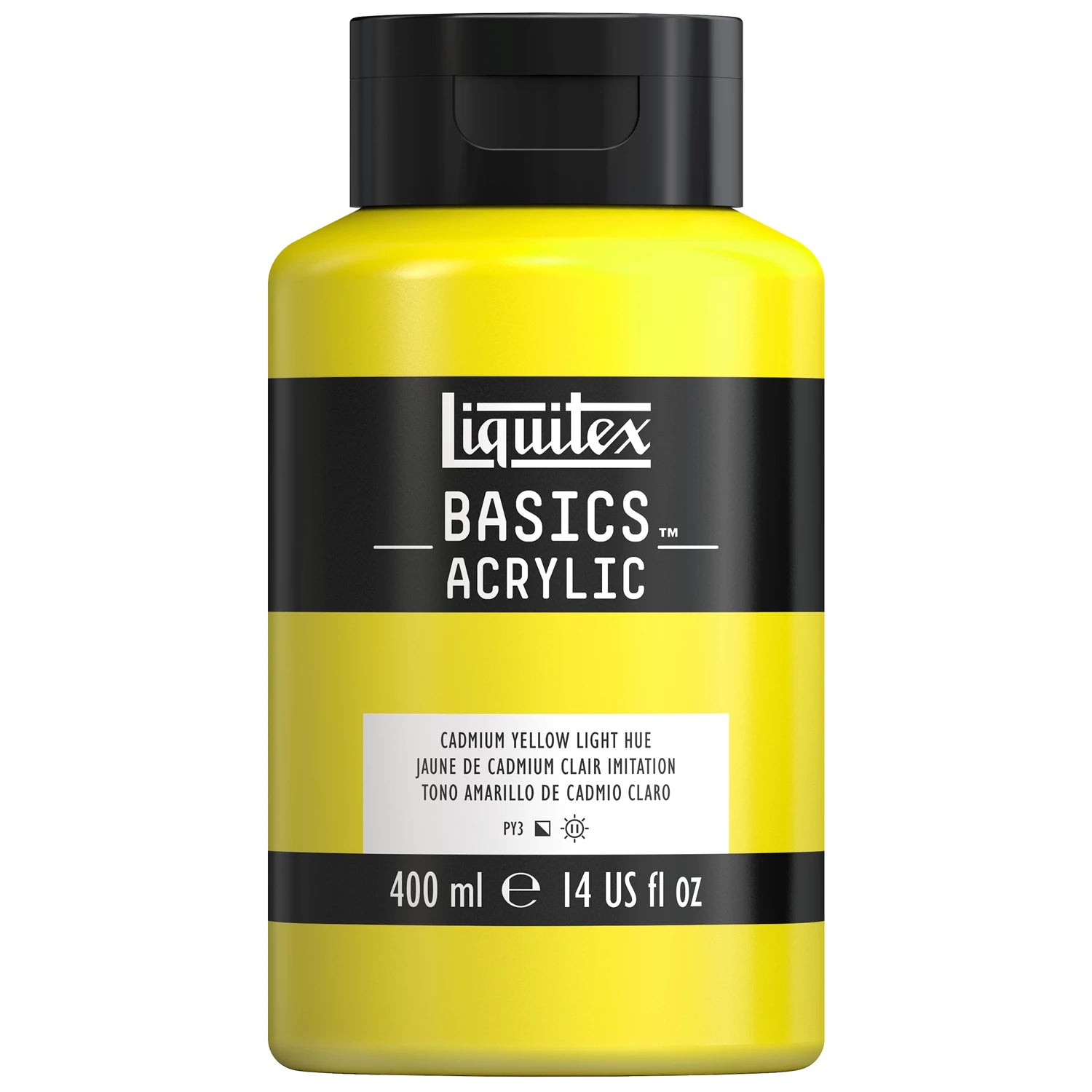 LQX BASICS ACRYLFARBE 400ML FLASCHE KADMIUMGELFB HELL FARBTO