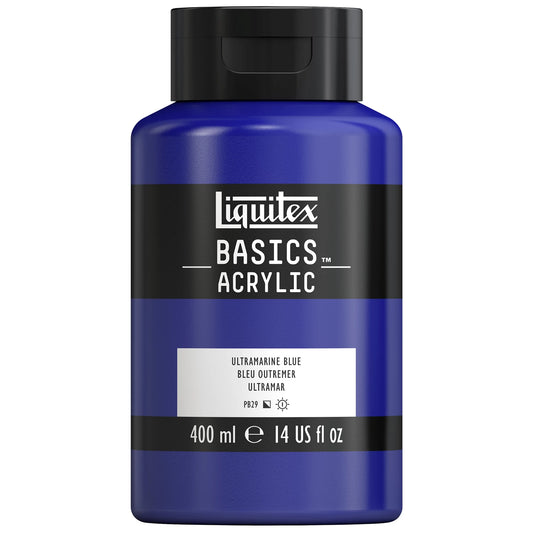 LQX BASICS ACRYLFARBE 400ML FLASCHE ULTRAMARINBLAU