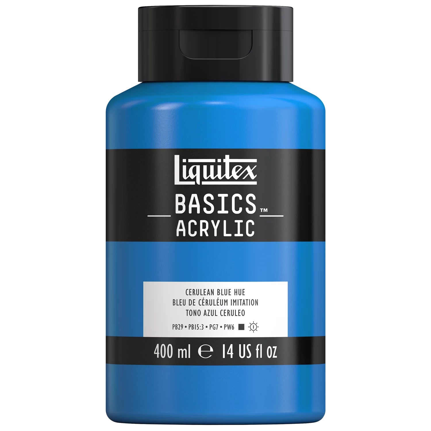 LQX BASICS ACRYLFARBE 400ML FLASCHE CÖLINBLAU FARBTON