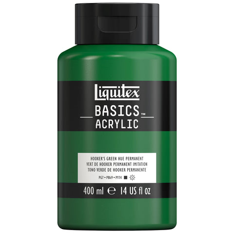 LQX BASICS ACRYLFARBE 400ML FLASCHE HOOKER'S GRÜN PERM. FARB