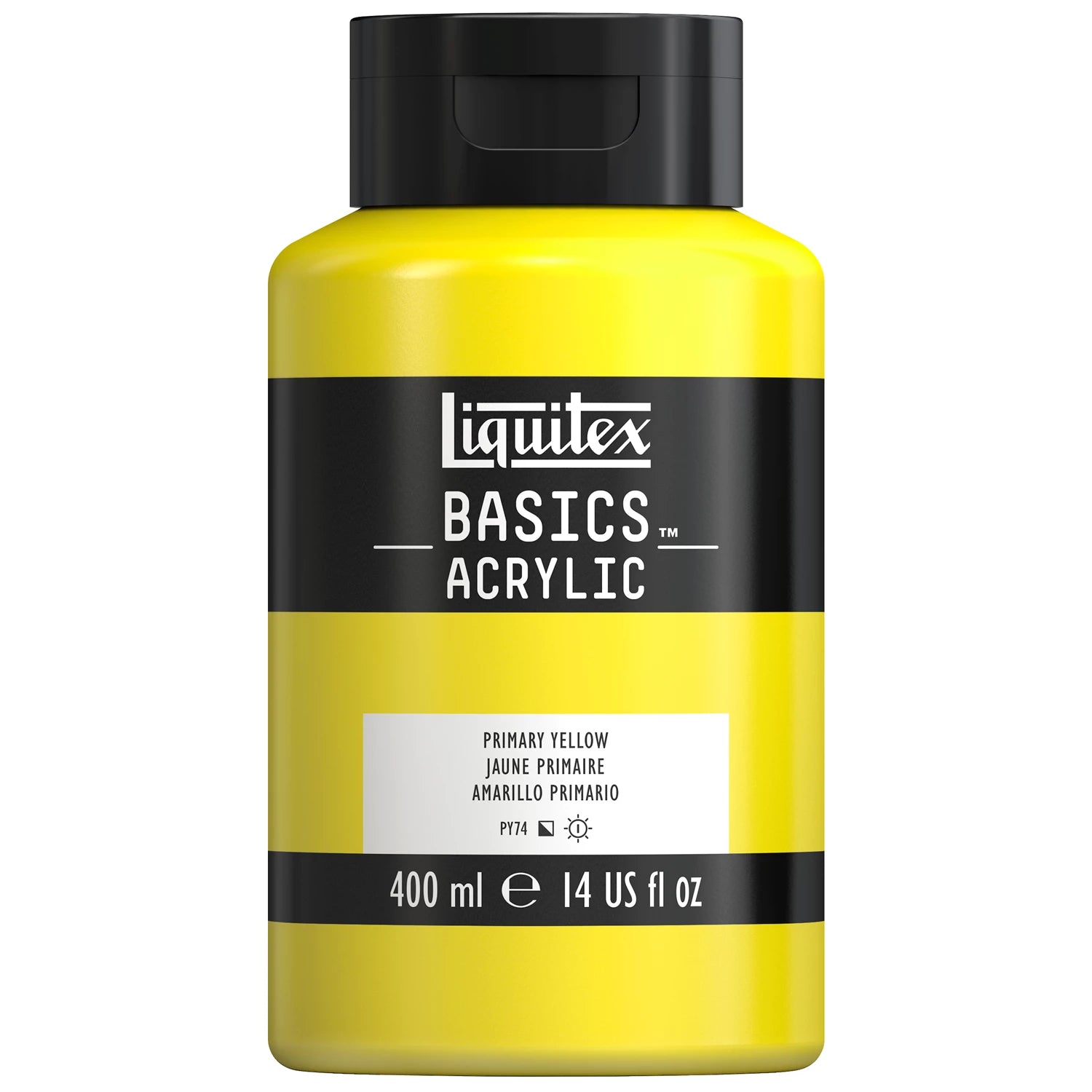 LQX BASICS ACRYLFARBE 400ML FLASCHE PRIMÄRGELB