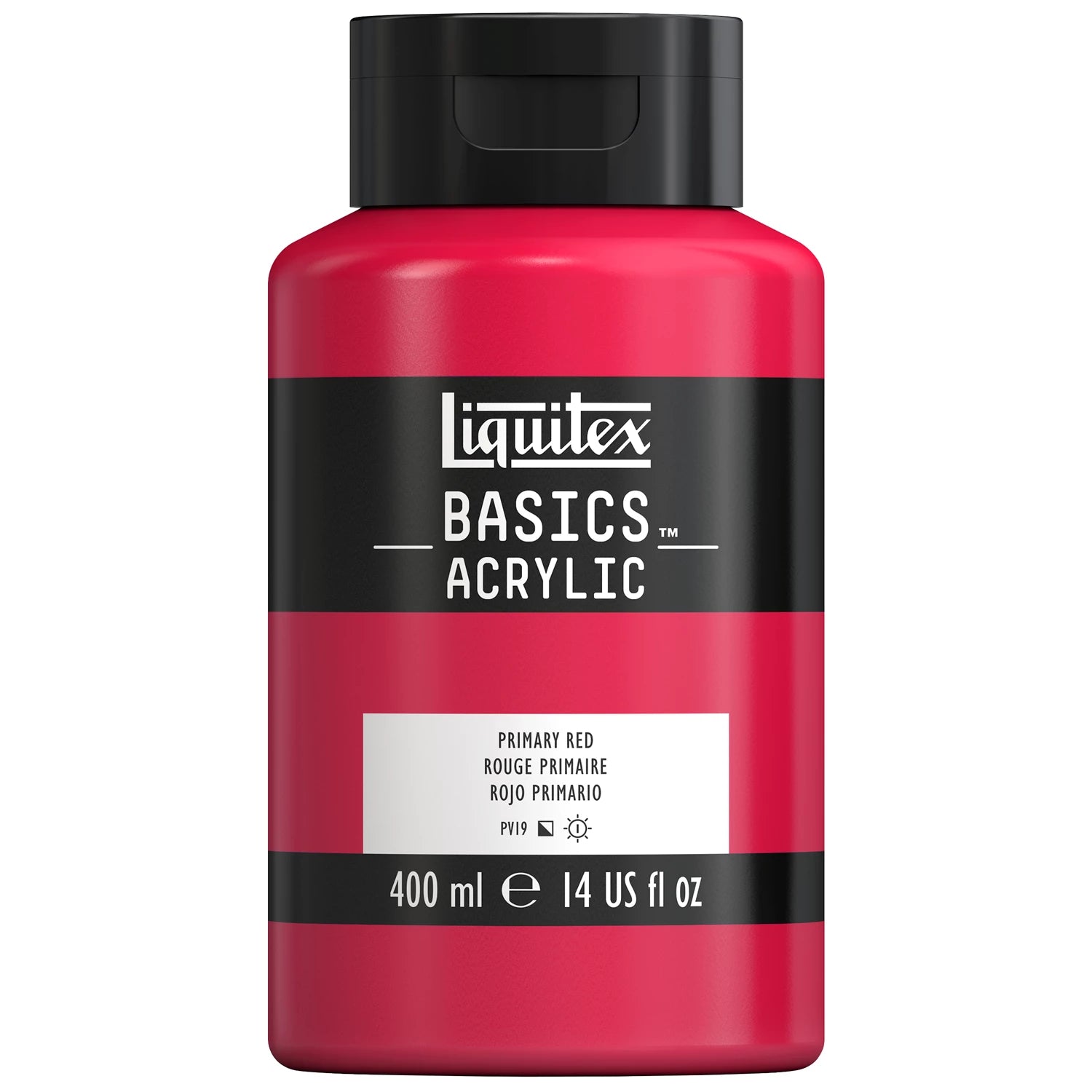 LQX BASICS ACRYLFARBE 400ML FLASCHE PRIMÄRROT