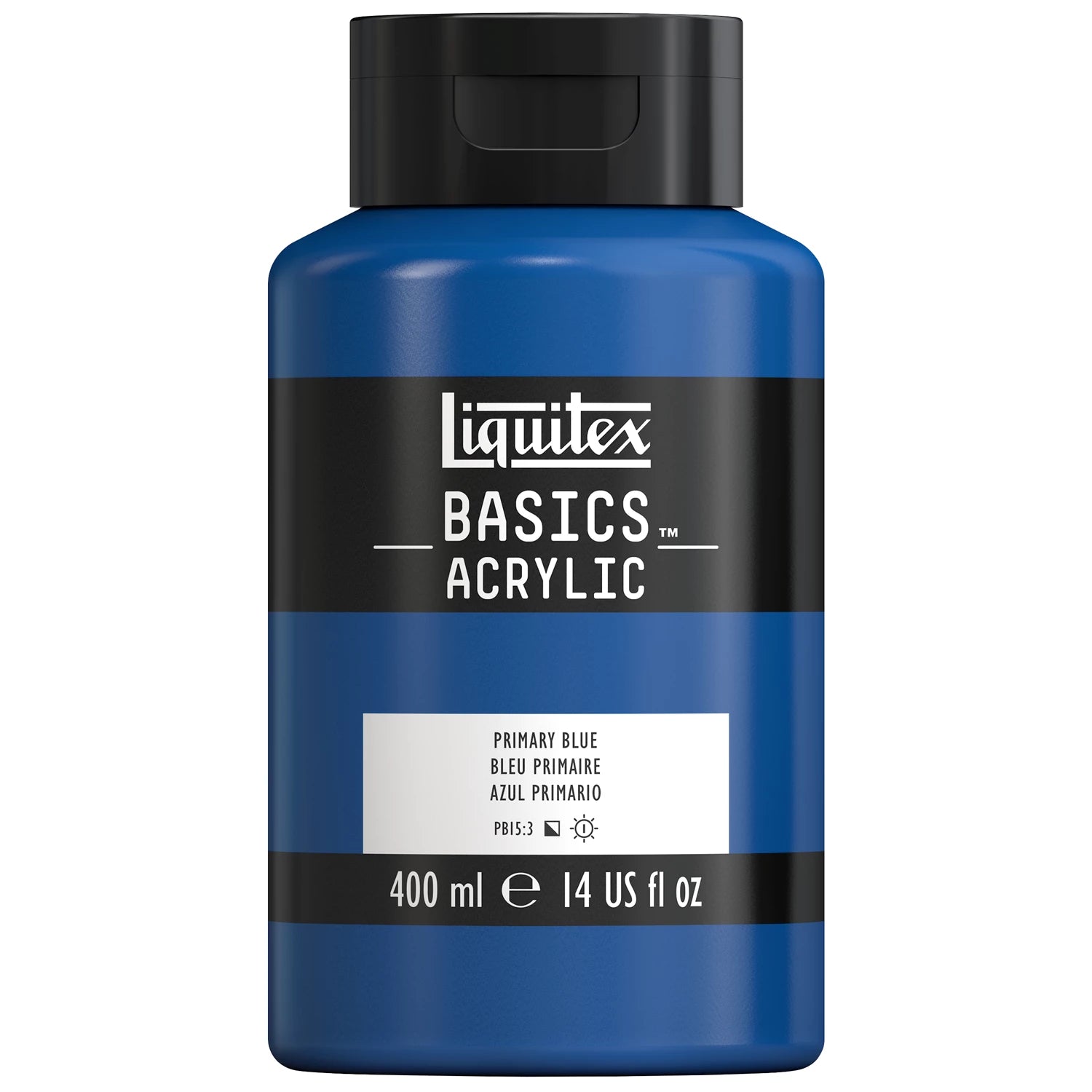 LQX BASICS ACRYLFARBE 400ML FLASCHE PRIMÄRBLAU