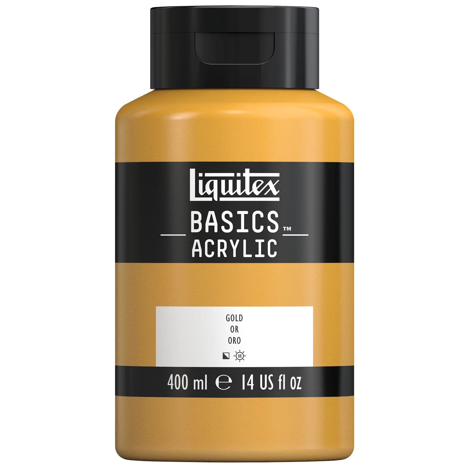 LQX BASICS ACRYLFARBE 400ML FLASCHE GOLD