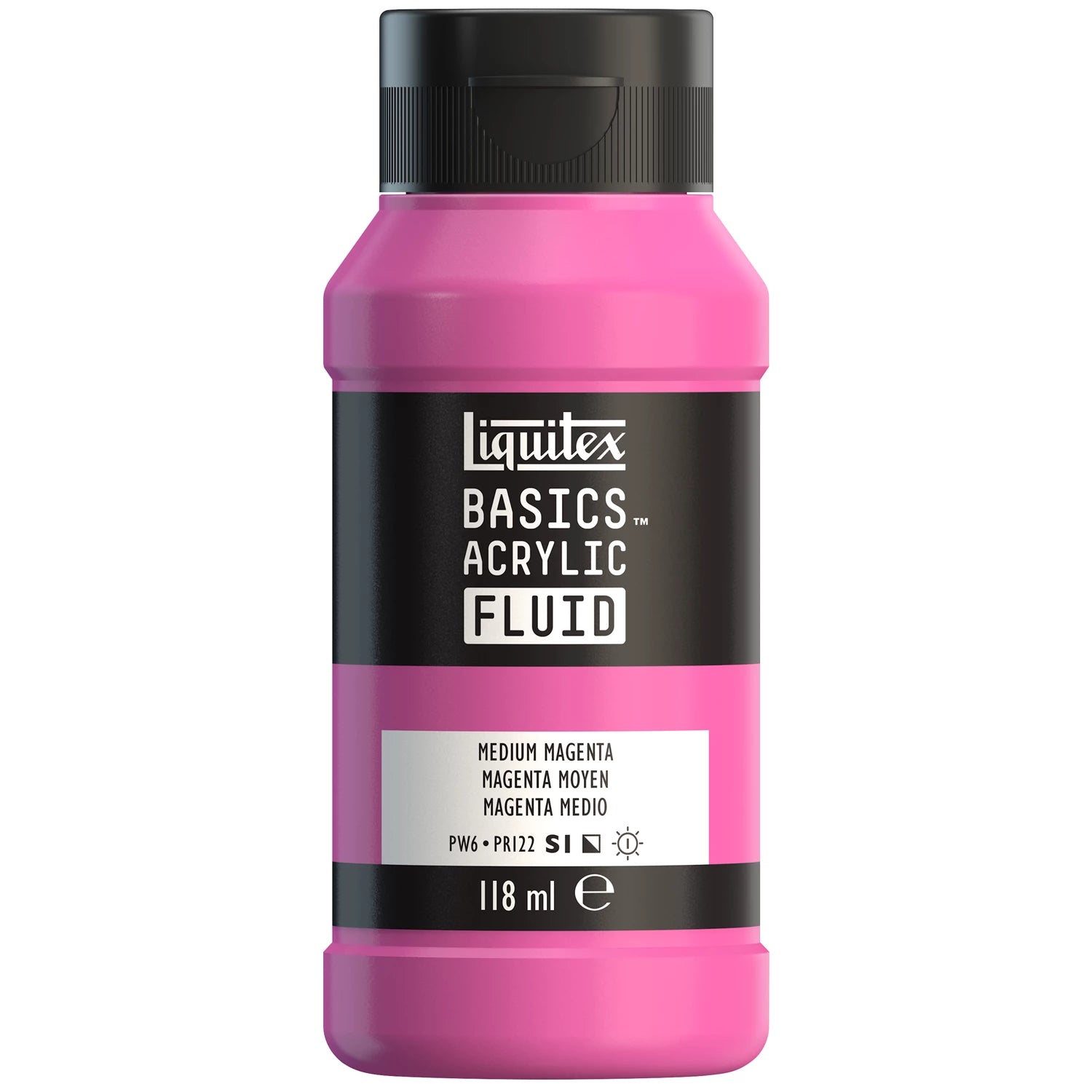 LQX BASICS FLUID ACRYLFARBE 118ML MITTELMAGENTA