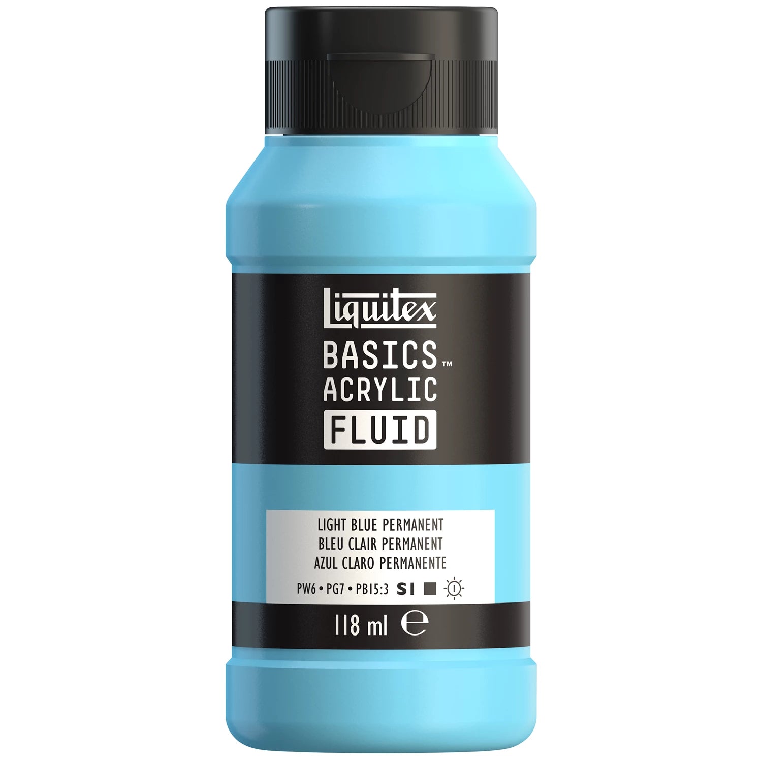 LQX BASICS FLUID ACRYLFARBE 118ML HELLBLAU PERMANENT