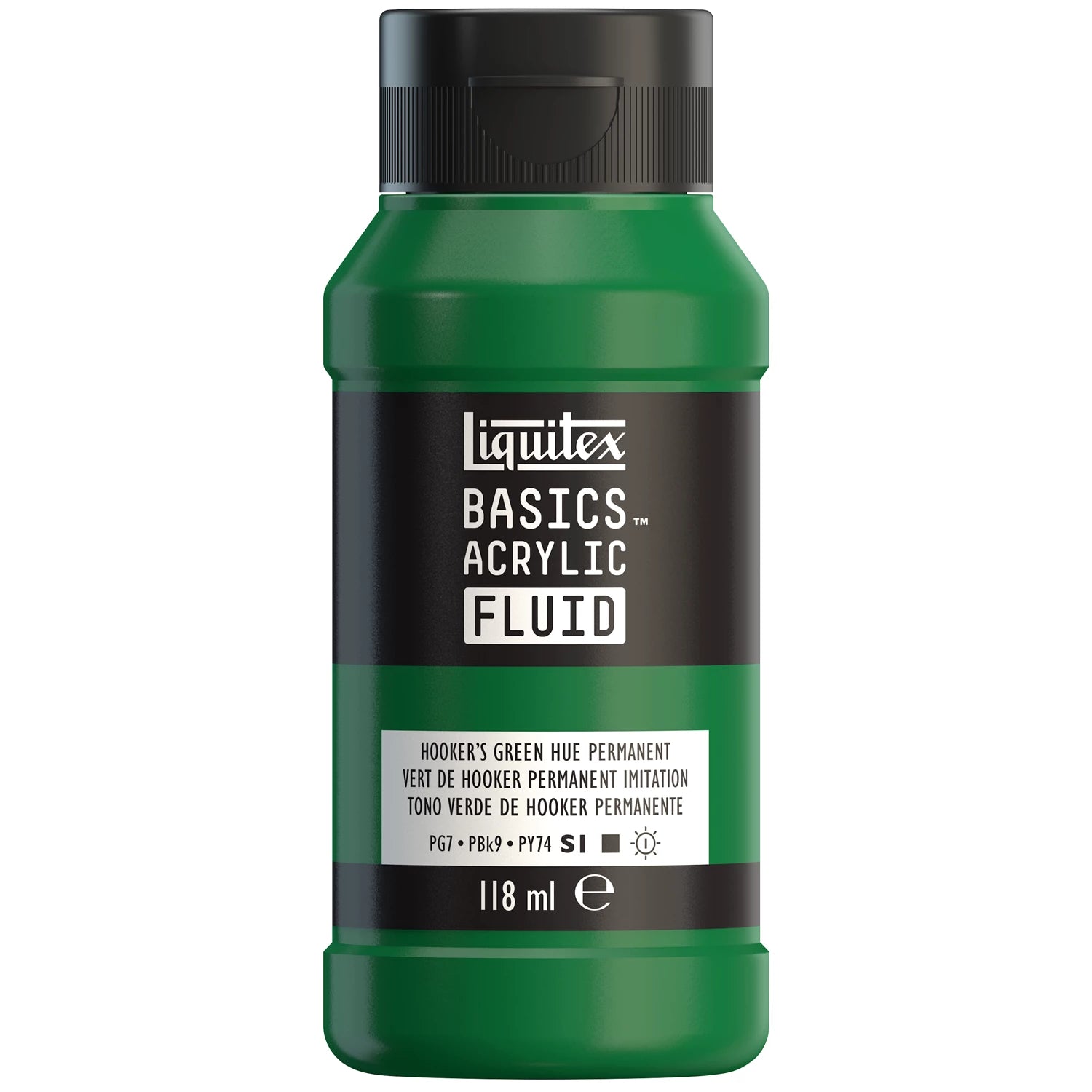 LQX BASICS FLUID ACRYLFARBE 118ML HOOKERS GRÜN PERM. FARBTON