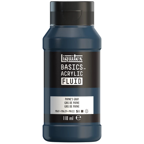 LQX BASICS FLUID ACRYLFARBE 118ML PAYNE'S GRAU