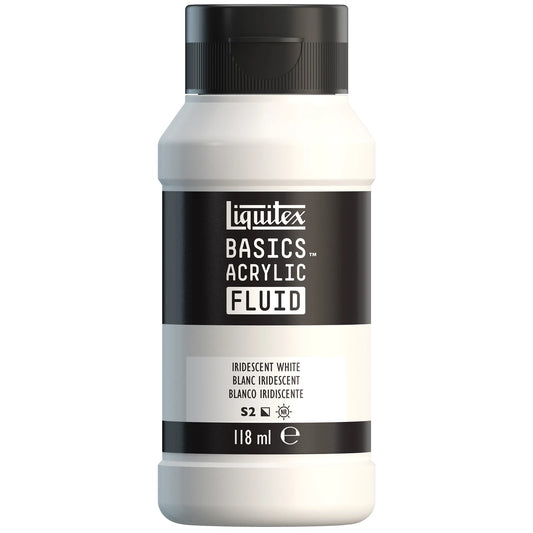 LQX BASICS FLUID ACRYLFARBE 118ML IRISIERENDES WEISS