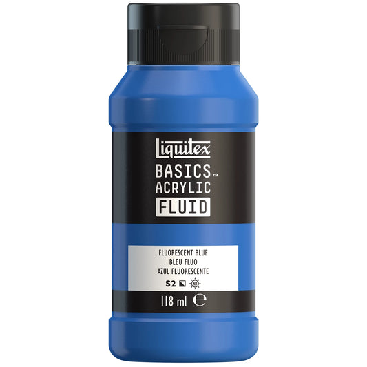 LQX BASICS FLUID ACRYLFARBE 118ML BLAU FLUO