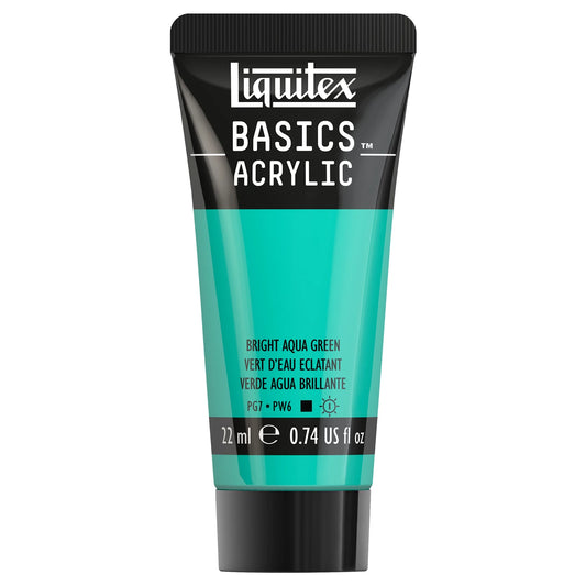 LQX BASICS ACRYLFARBE 22ML TUBE AQUAGRÜN LEUCHTEND